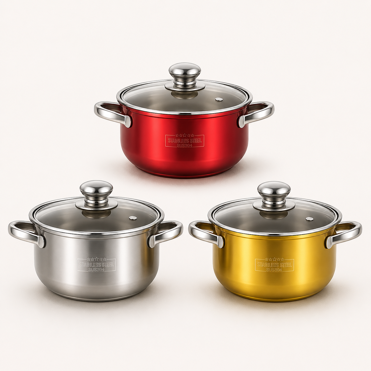 Pakej 3 in 1 periuk kecil stainless steel